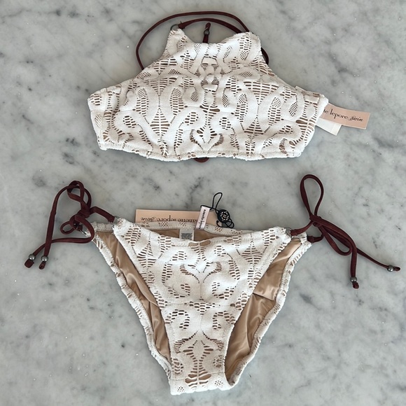 Nanette Lepore Other - Nanette Lepore Coachella Valley crochet bikini top XS and bottom size small